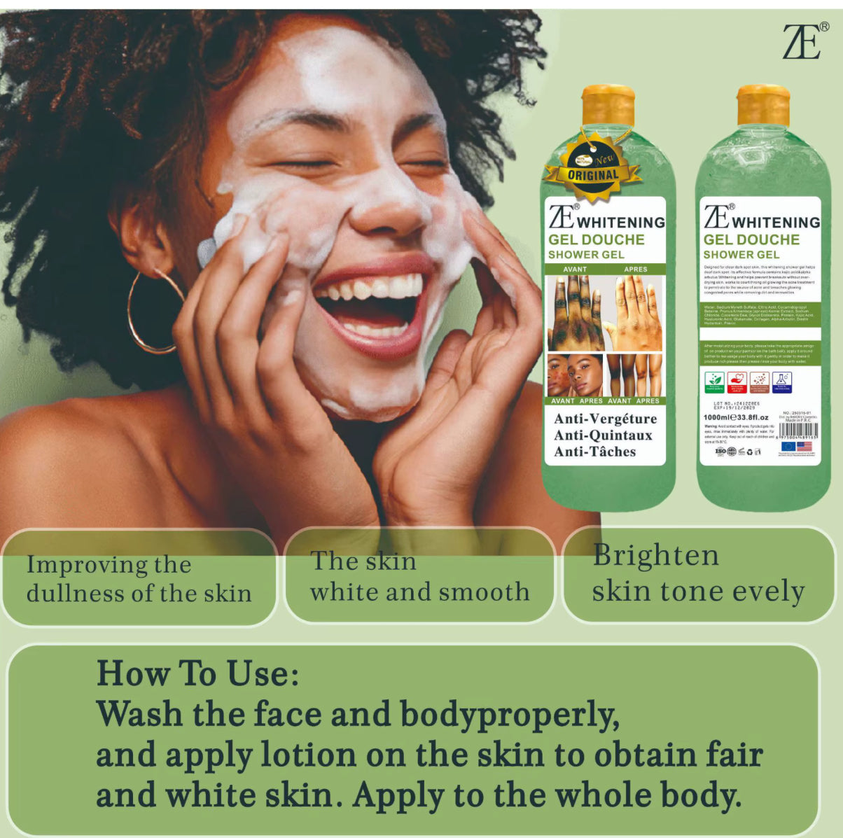 SPOT REMOVER AND WHITENING SHOWER GEL